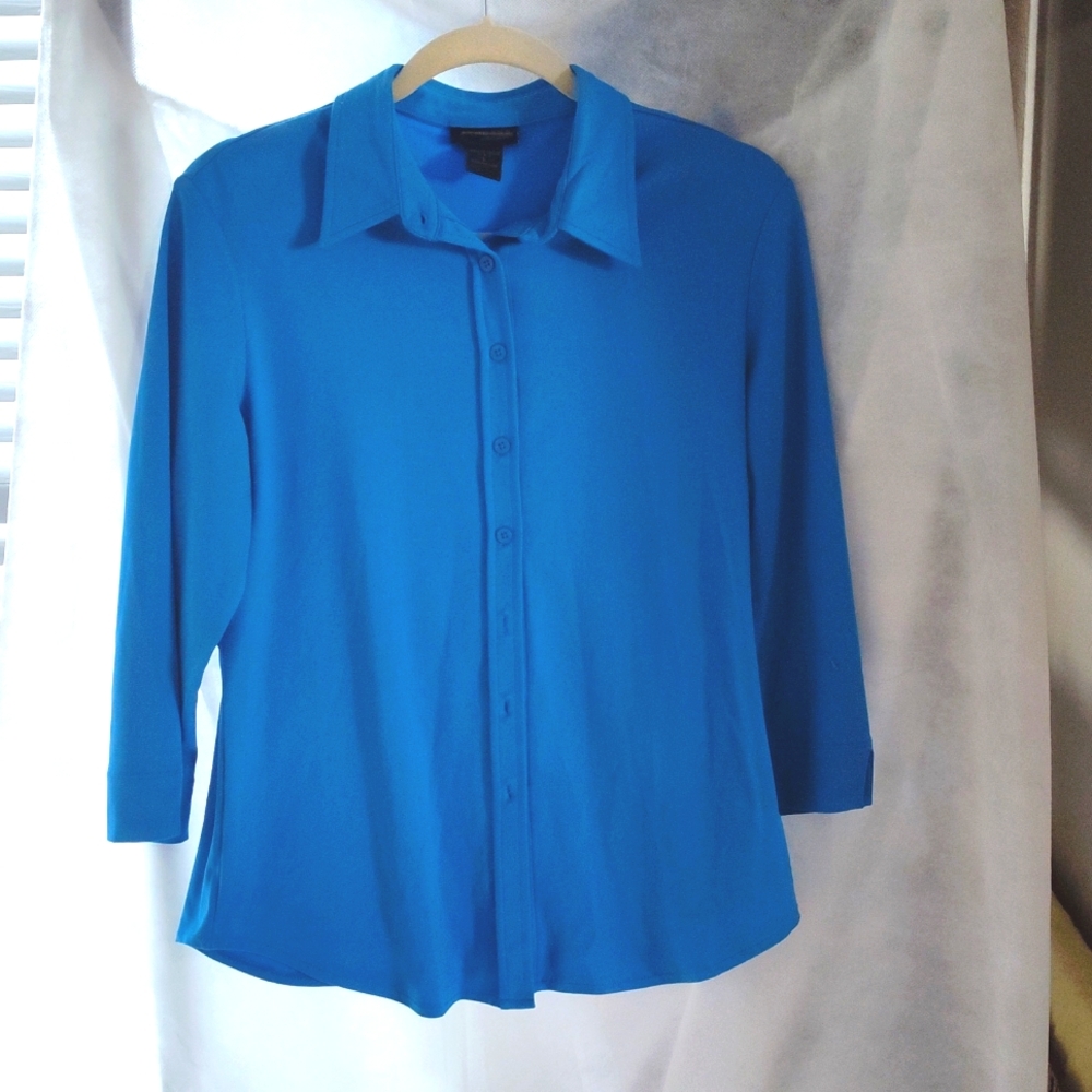 Royal Blue button down top